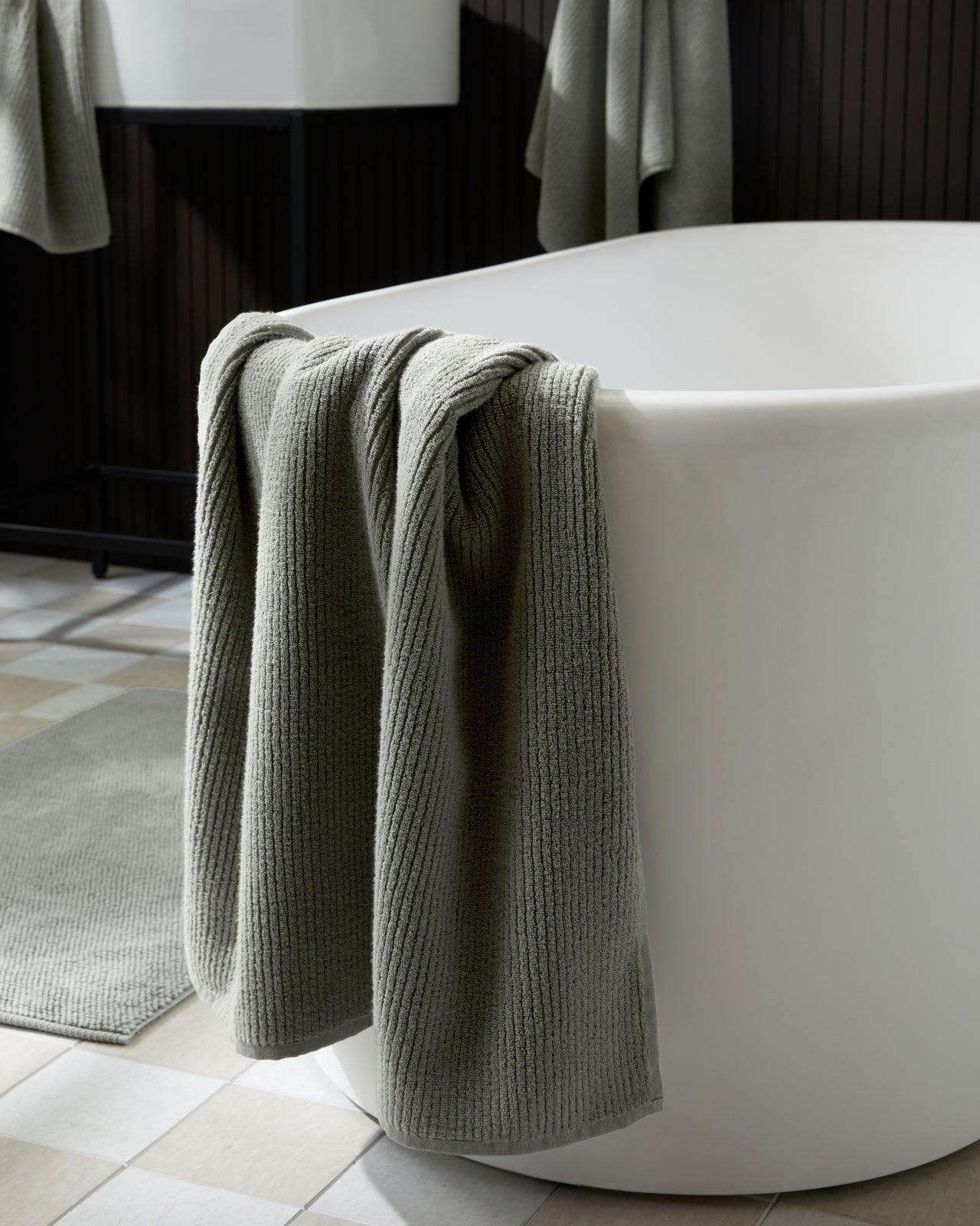 Soft Rib Towels (Moss)