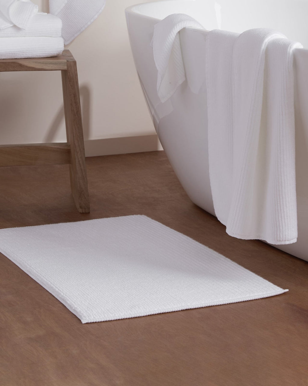 Soft Rib Tub Mat (White)