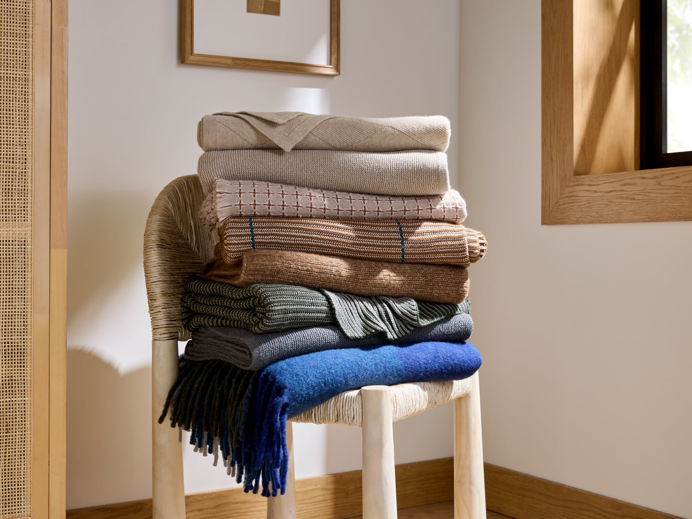 Basketweave Merino Throw - FINAL SALE (Natural)