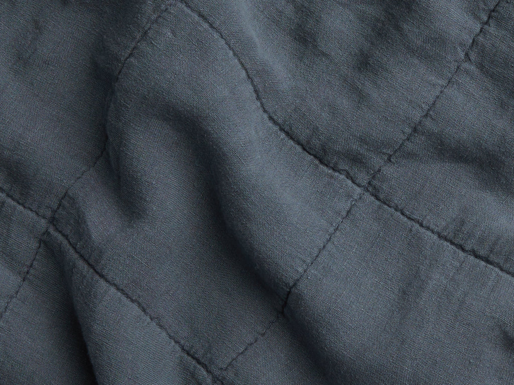 Linen Box Quilted Sham Set (Dusk)