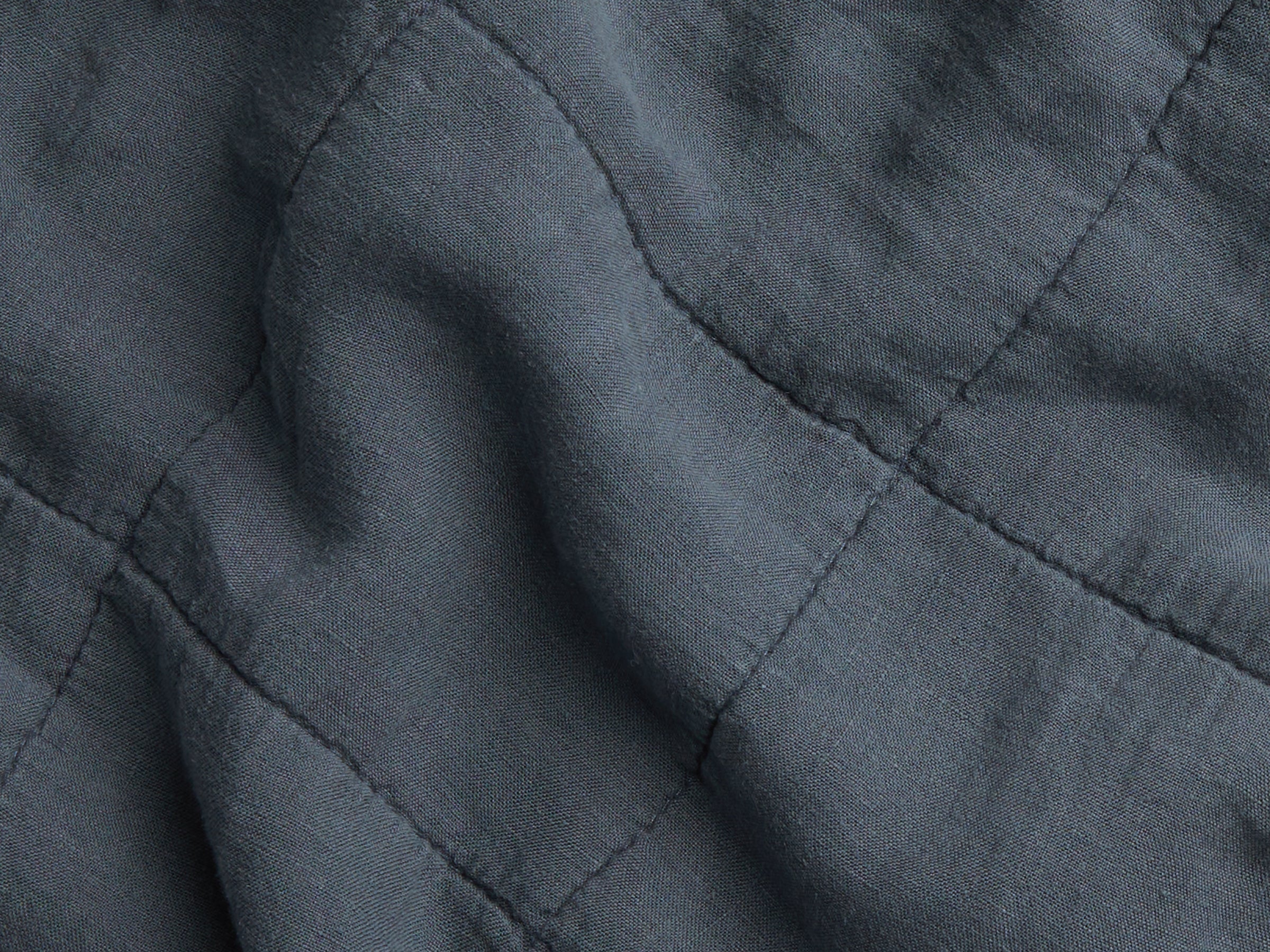 Linen Box Quilted Sham Set (Dusk)