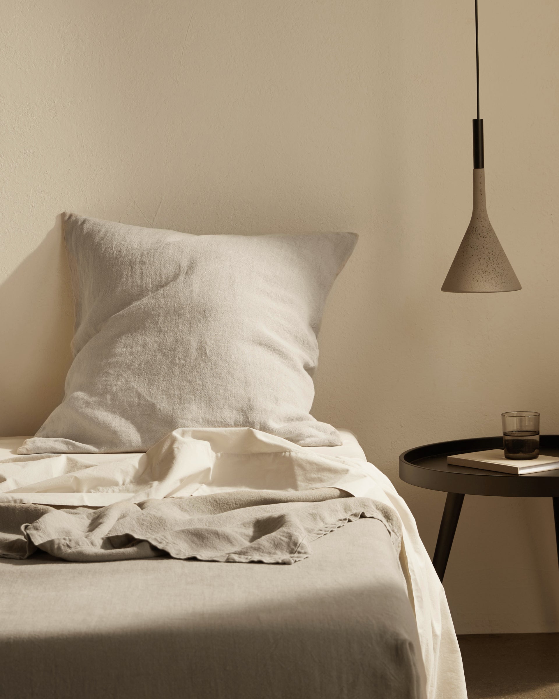 Vintage Linen Euro Pillow Cover - FINAL SALE (Natural)