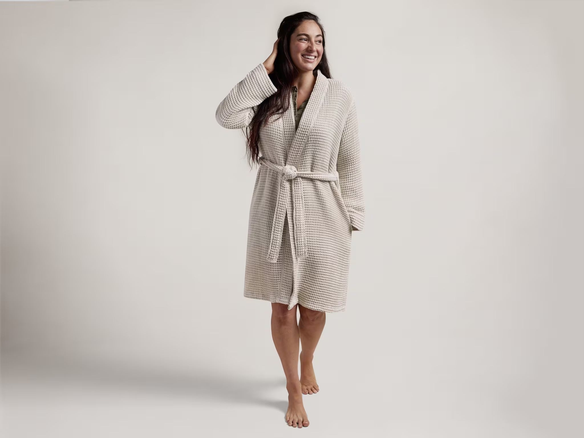Waffle Robe (Tan)