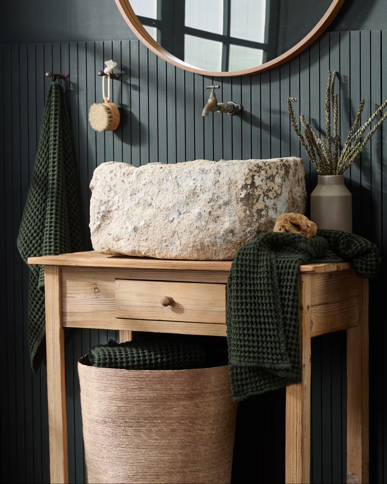 Waffle Towels (Evergreen)